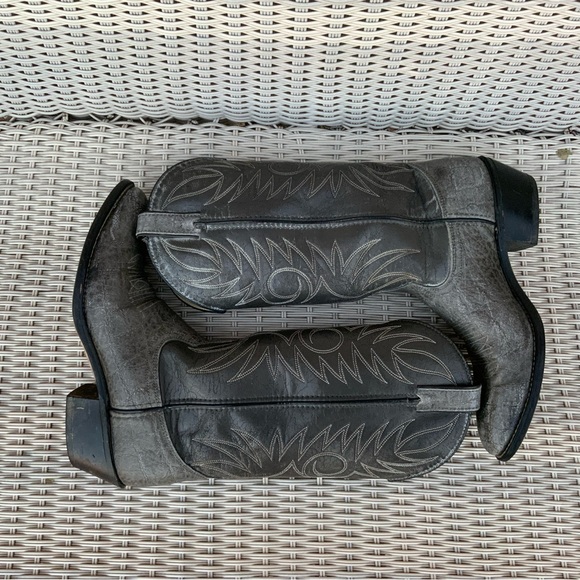 Vintage Acme Round Toe Grey Cowboy Boots Size 9D - Picture 2 of 16